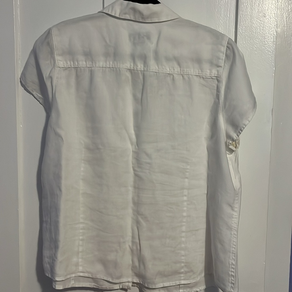 Classic elements women’s white linen short sleeve blouse 16-18w - Picture 4 of 4
